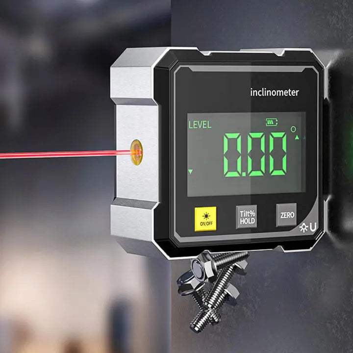 Präziser Winkelmesser mit Magnet – Digitaler Laser-Nivelliergerät