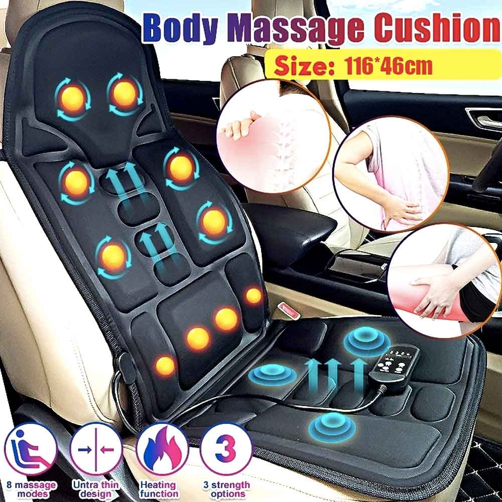 Relaxing massage pad for neck and back with heat function
