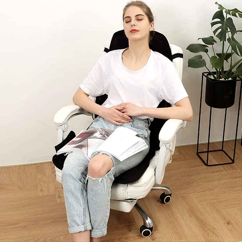 Relaxing massage pad for neck and back with heat function