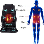 Relaxing massage pad for neck and back with heat function