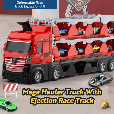Gigantischer Lastwagen mit Abnehmbarer Rennstrecke