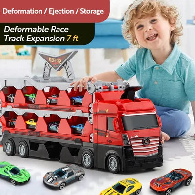 Gigantischer Lastwagen mit Abnehmbarer Rennstrecke