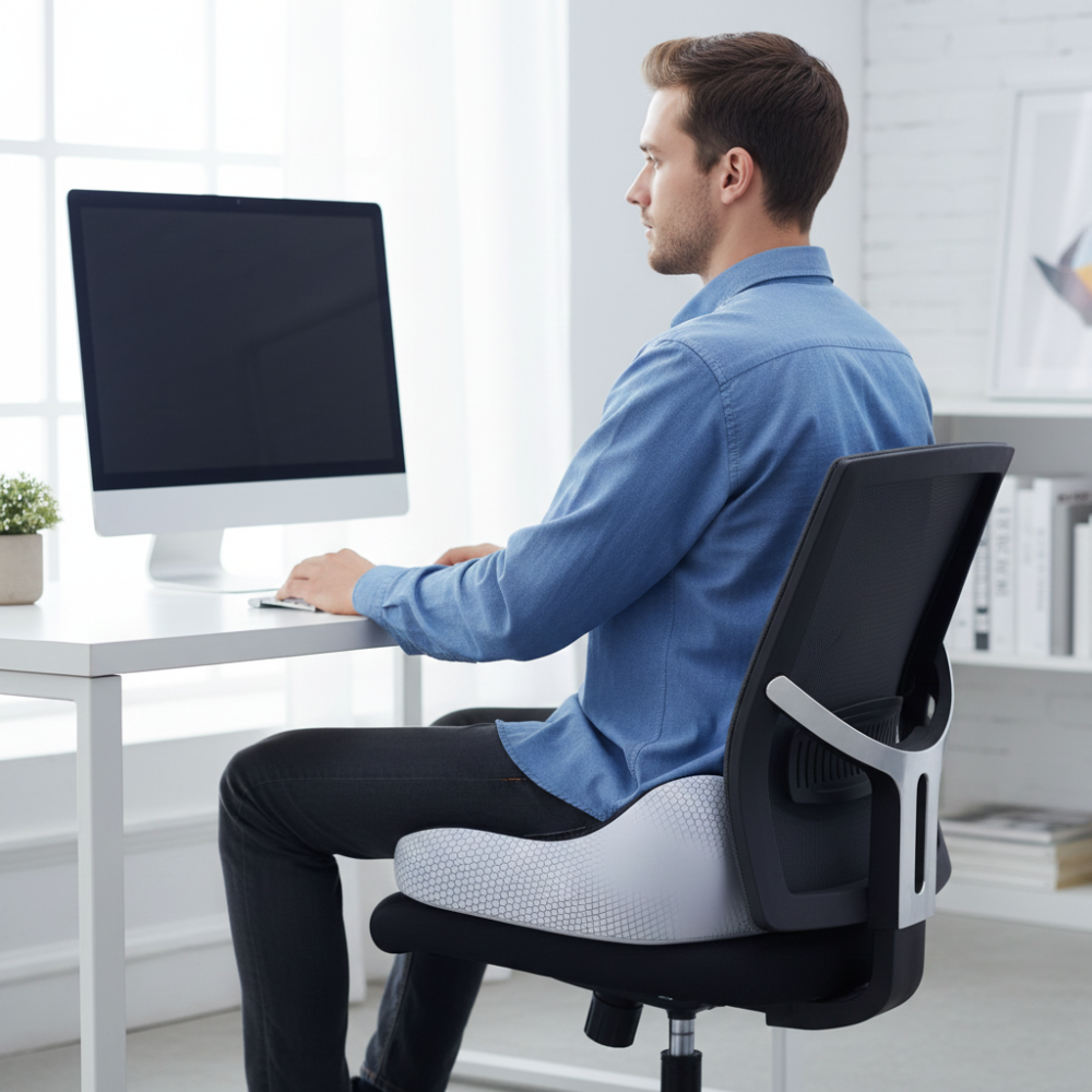 Ergonomic seat cushion for optimal comfort
