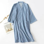 Männlicher Baumwoll-Kimono-Nachtanzug – Bequem und Atmungsaktiv