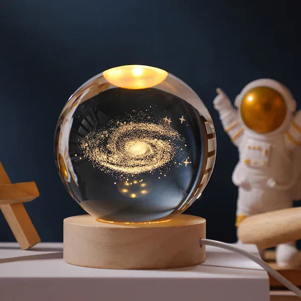 3D Kristallkugel mit LED-Beleuchtung – Leuchtende Deko für Schlafzimmer