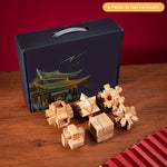 MindPuzzle - Geschenkset mit 6 Holzrätseln für Denksportfans