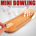 Mini-Bowling - Kompakter Holz-Bowling-Spaß für Drinnen