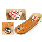 Mini-Bowling - Kompakter Holz-Bowling-Spaß für Drinnen