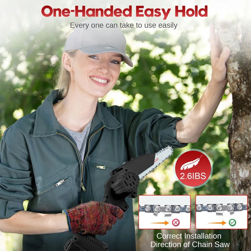 Powerful 6-inch Mini Chainsaw