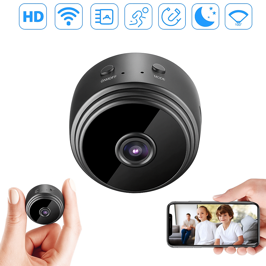 Compact Wi-Fi Surveillance Camera with Night Vision Function