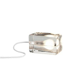 Elegante Tischlampe aus Glas mit blendfreier LED-Beleuchtung