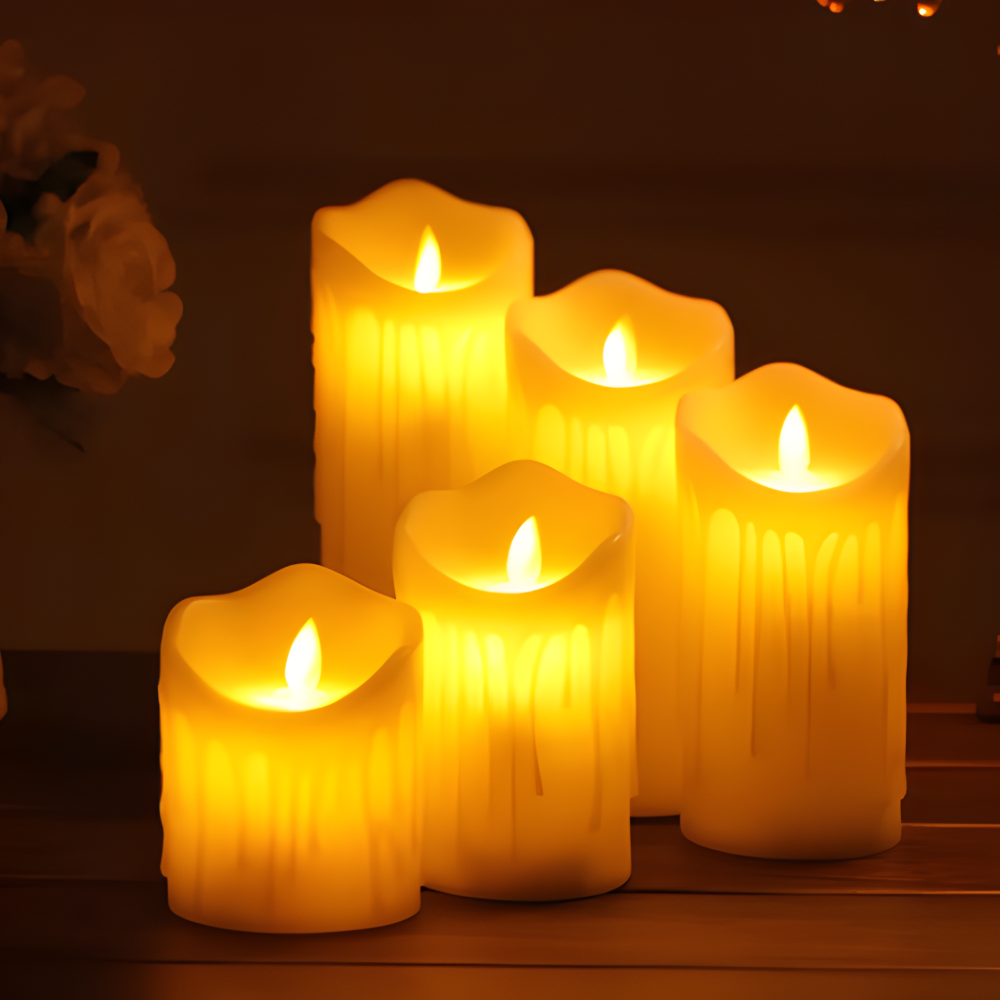 Elegante LED-Kerzen ohne Flamme – Batteriebetriebene Dekokerzen mit sanftem Licht