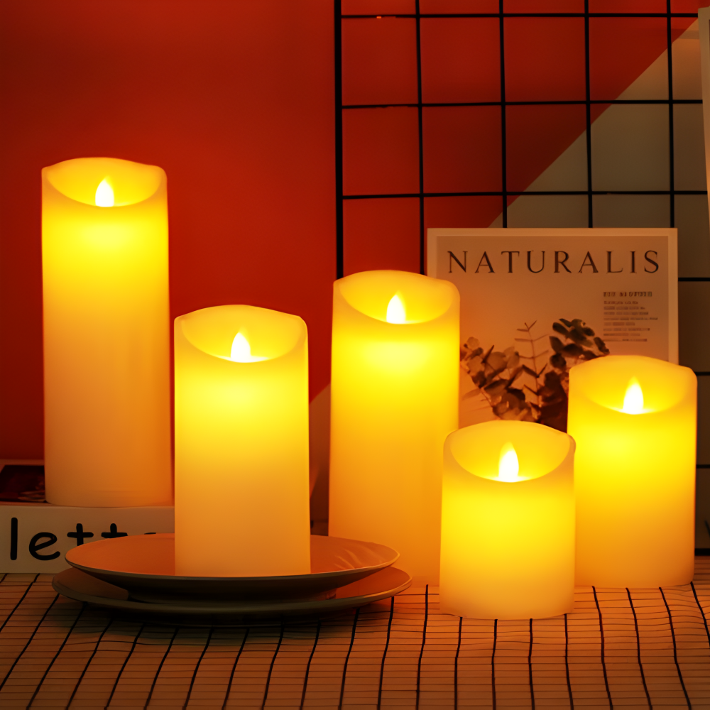 Elegante LED-Kerzen ohne Flamme – Batteriebetriebene Dekokerzen mit sanftem Licht