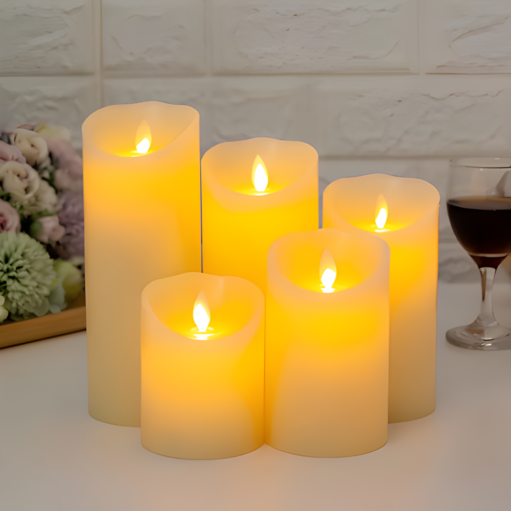Elegante LED-Kerzen ohne Flamme – Batteriebetriebene Dekokerzen mit sanftem Licht