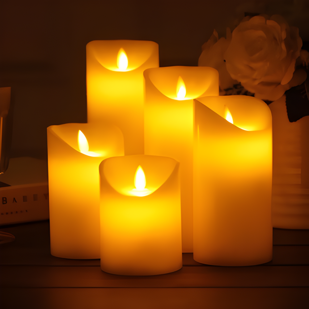 Elegante LED-Kerzen ohne Flamme – Batteriebetriebene Dekokerzen mit sanftem Licht