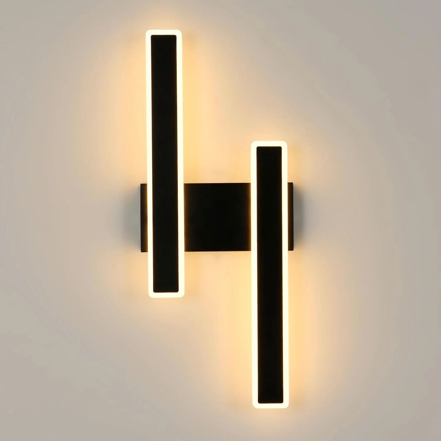 Elegant Black LED Wall Light – Warm White Illumination for Any Room