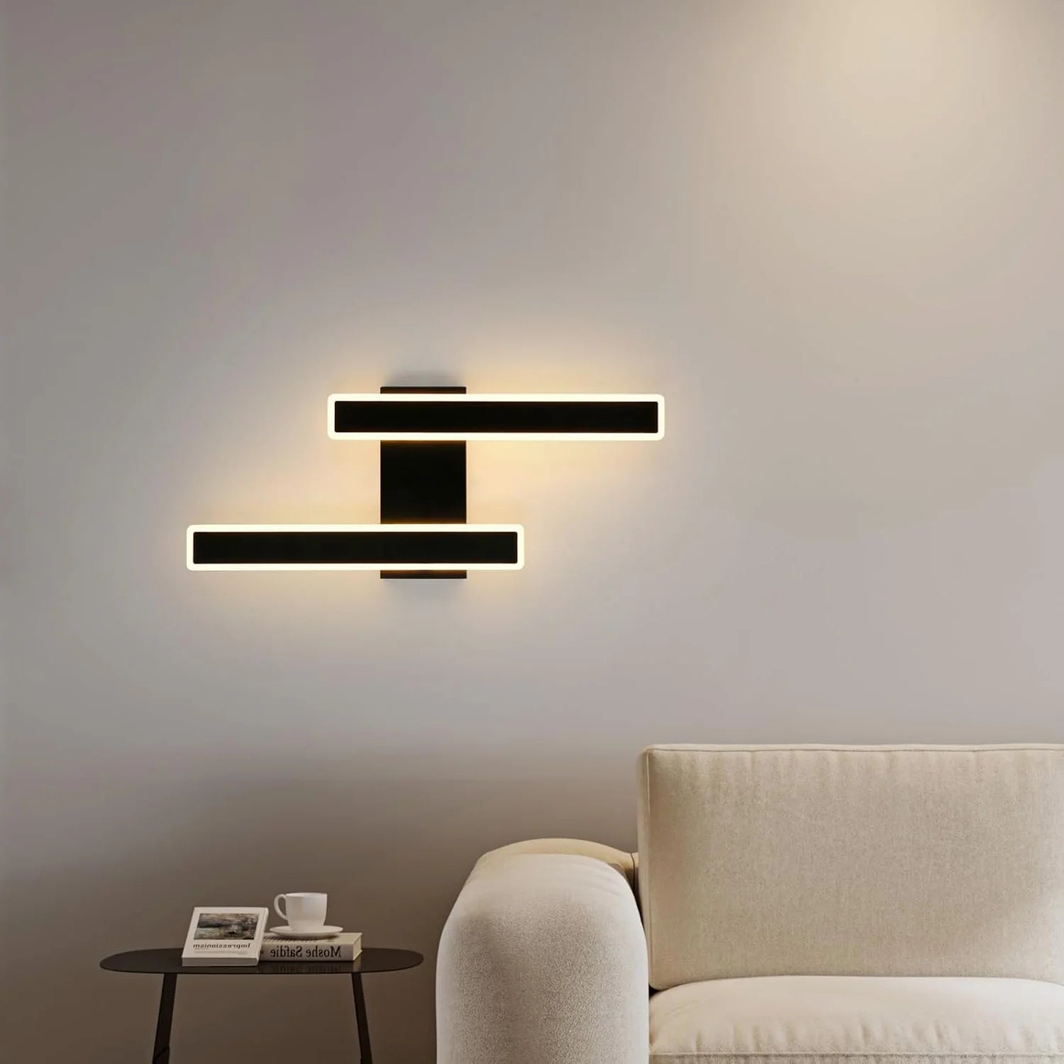 Elegant Black LED Wall Light – Warm White Illumination for Any Room