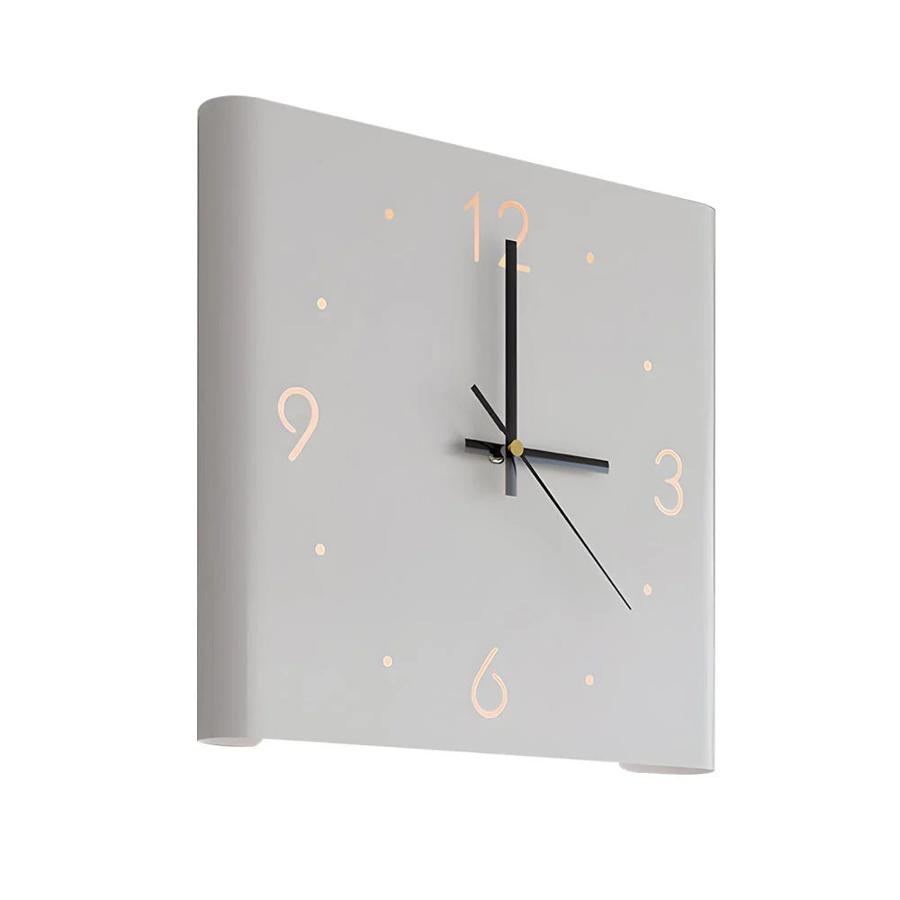 Elegant LED Wall Clock with Automatic Illumination – Minimalist for Bedrooms and Hallways