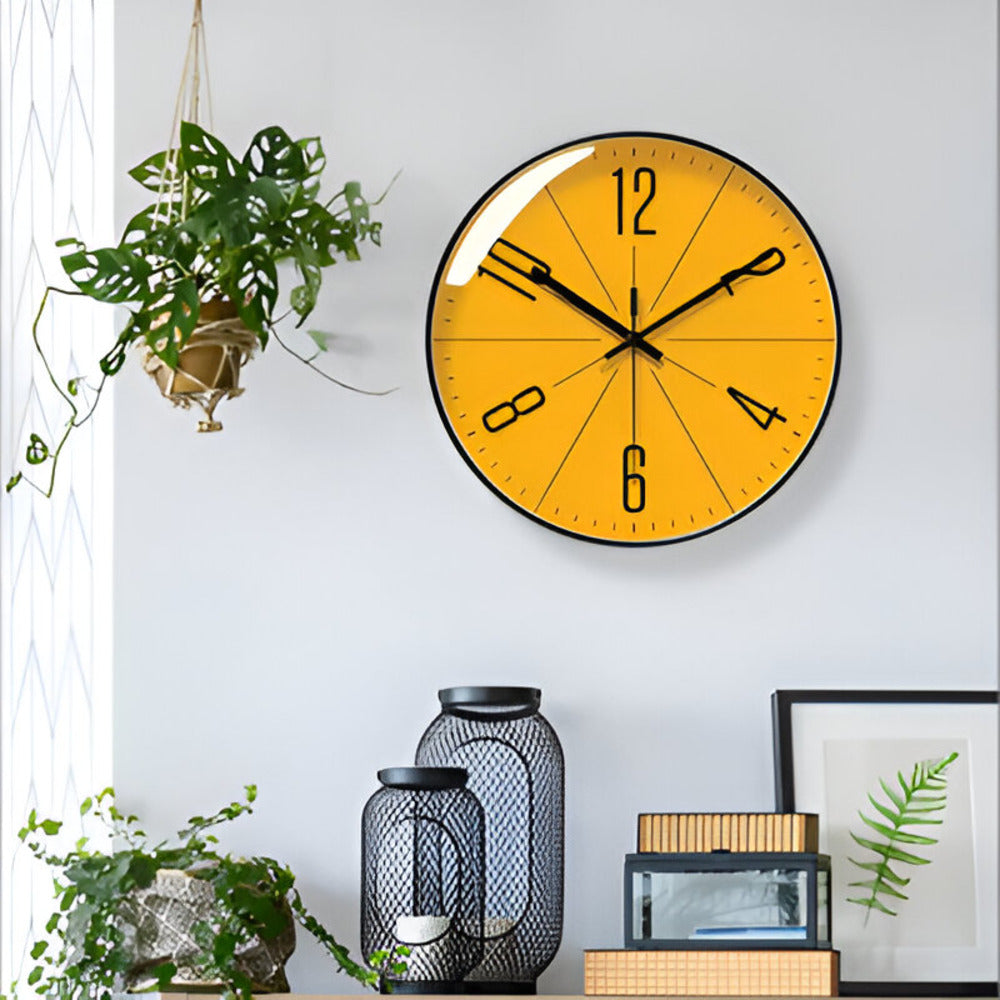 Elegante Wanduhr mit geräuschlosem Mechanismus – Stilvolle Innenuhr für Wohnzimmer und Büro