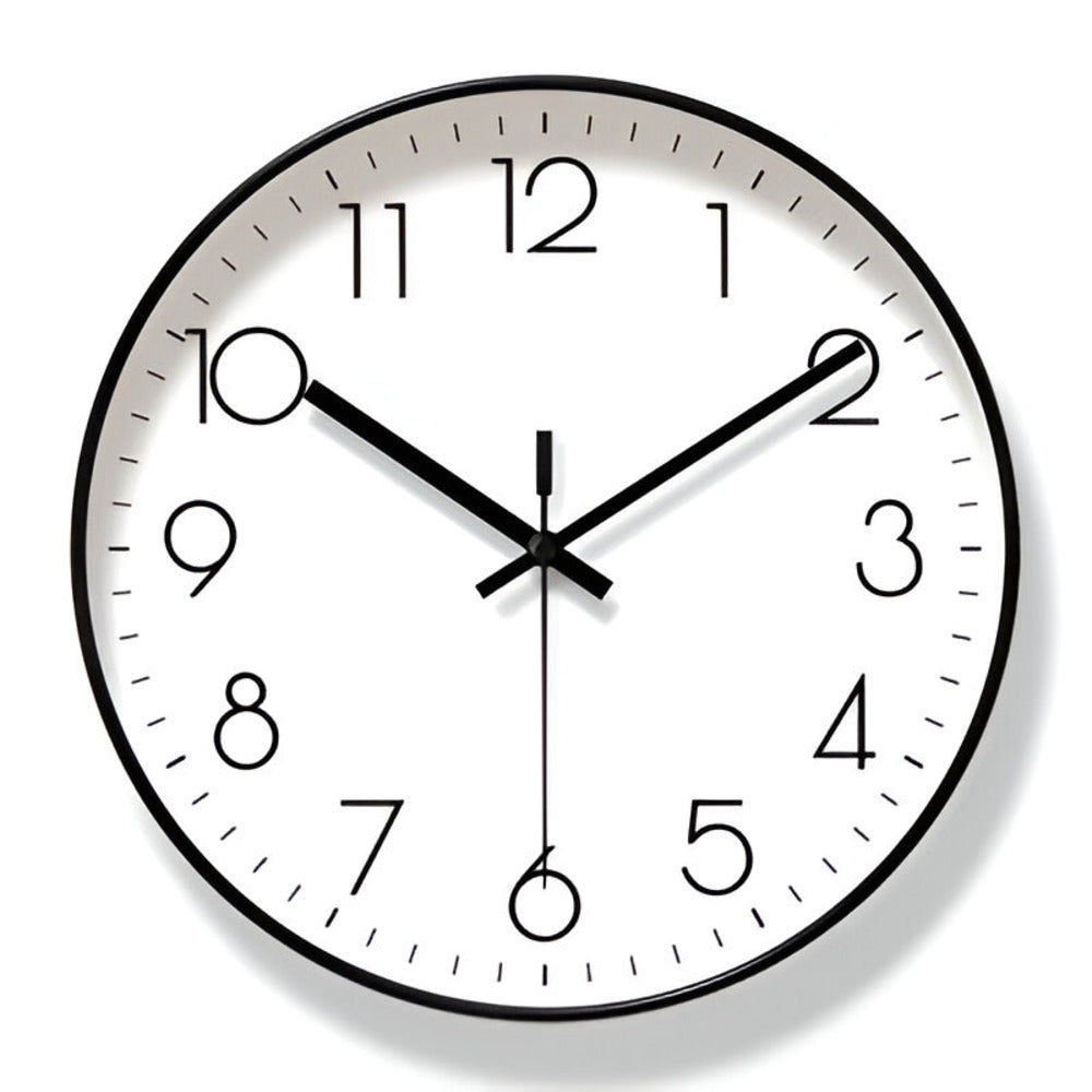 Elegante Wanduhr mit geräuschlosem Mechanismus – Stilvolle Innenuhr für Wohnzimmer und Büro