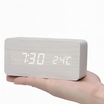 Elegante Holz LED Digitale Weckeruhr – Stilvoll, Anpassbar & Smart