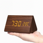 Elegante Holz LED Digitale Weckeruhr – Stilvoll, Anpassbar & Smart