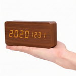 Elegante Holz LED Digitale Weckeruhr – Stilvoll, Anpassbar & Smart