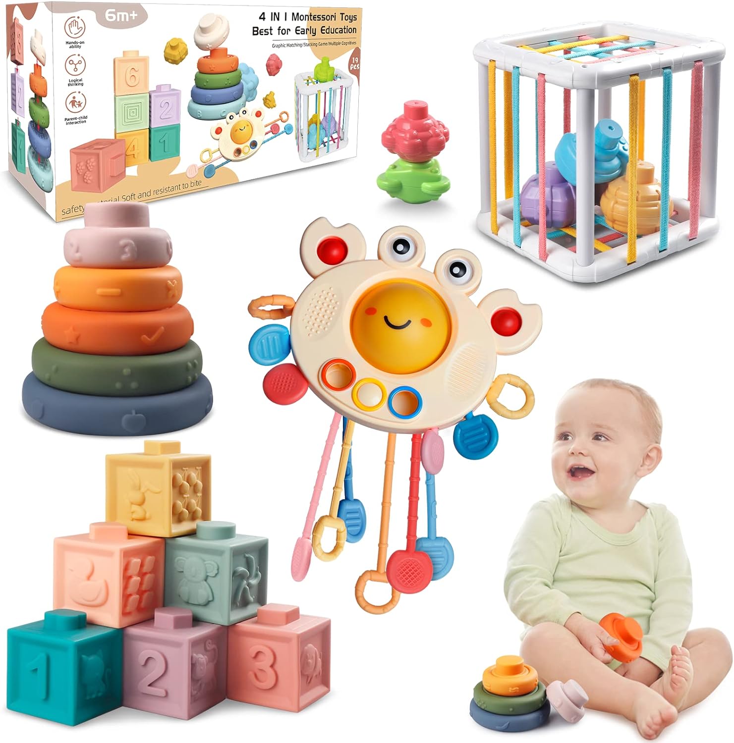 Montessori Sinneserlebnis Spielzeug für Babys