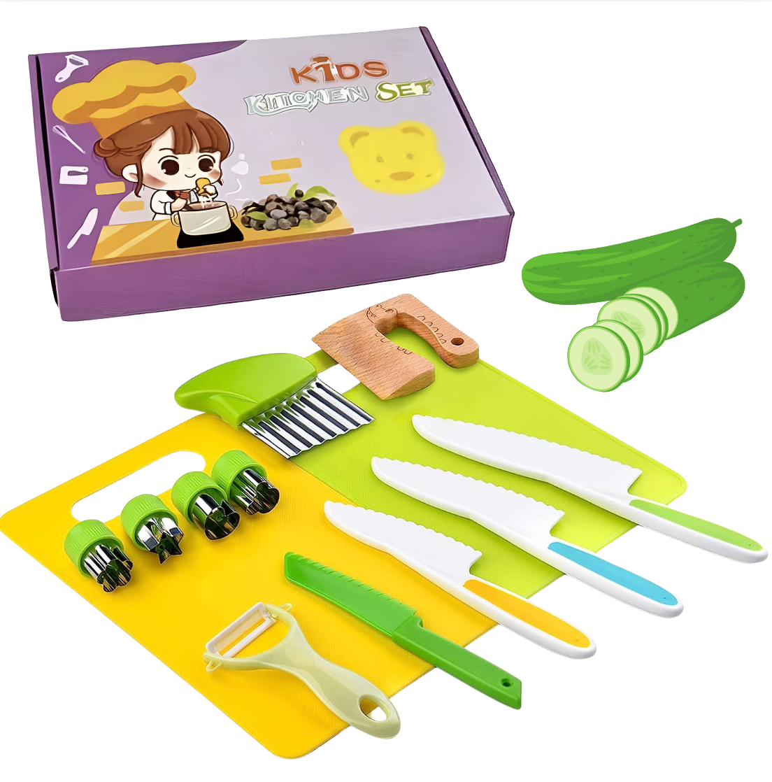 Küchenwerkzeug Set für Montessori (13 Teile)