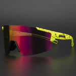 Sports Sunglasses with UV Protection – Aerodynamic Cycling Glasses with Interchangeable Frame