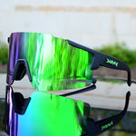 Sports Sunglasses with UV Protection – Aerodynamic Cycling Glasses with Interchangeable Frame