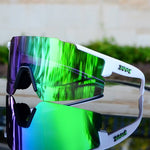 Sports Sunglasses with UV Protection – Aerodynamic Cycling Glasses with Interchangeable Frame