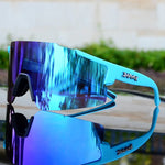 Sports Sunglasses with UV Protection – Aerodynamic Cycling Glasses with Interchangeable Frame