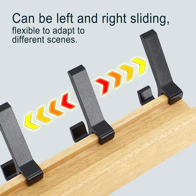Wall Wardrobe with 5 Adjustable Double Hooks – Scandinavian Design