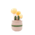 Plush toy with cheerful floral design