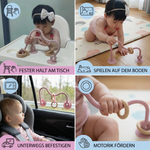 Motor activity toy made of silicone for infants – Learning toy with suction cup for table and high chair