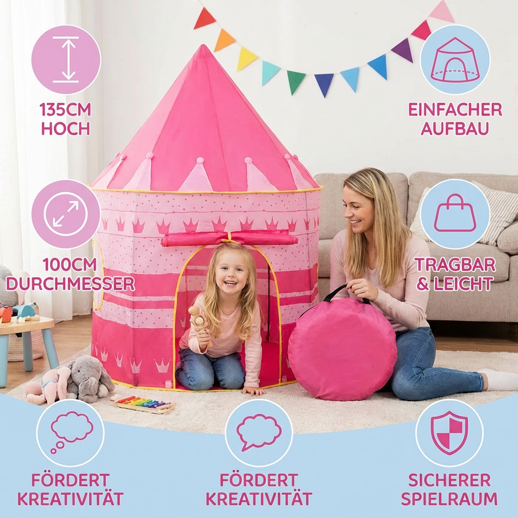 Children's Play Tent – Magical Castle for Indoor and Outdoor Adventures
