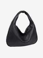 Elegante Hobo-Tasche aus geflochtenem Leder mit Reißverschluss