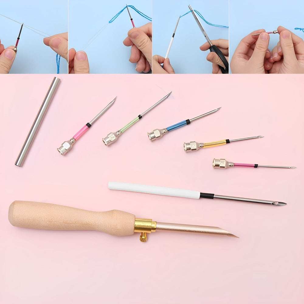 Comfortable Sewing and Awl Set with Ergonomic Handle