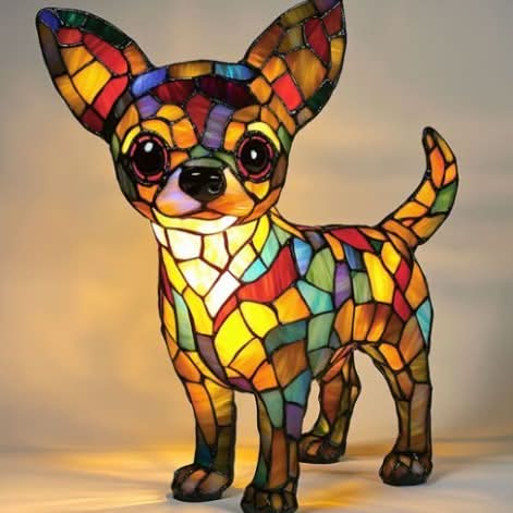 Hunde-Lampe für eine gemütliche Atmosphäre | Warmes Licht | USB-Betrieb