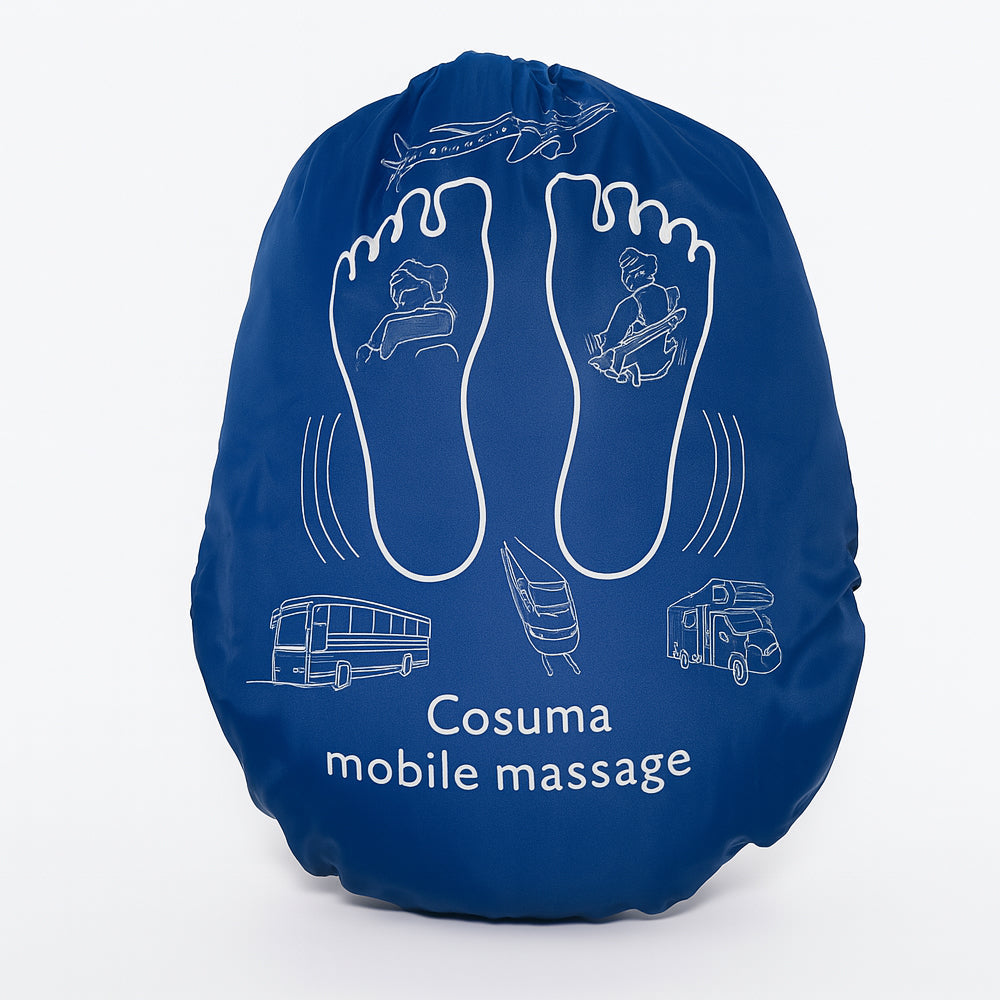 Neck pillow with integrated massage - ideal for car journeys and flights