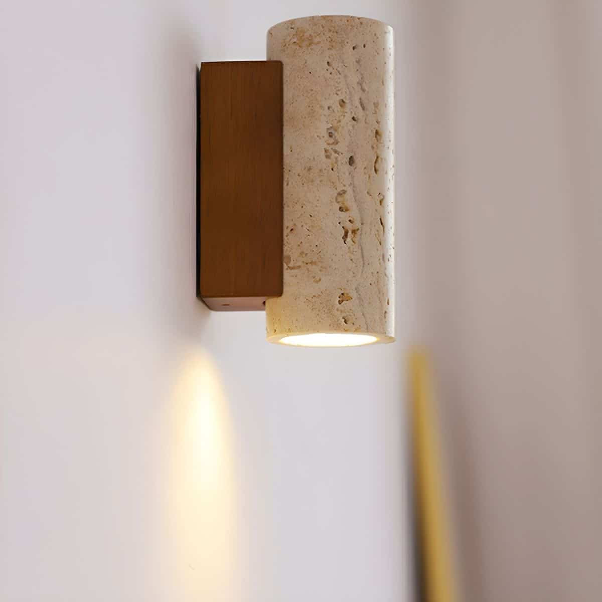 Elegant Natural Stone Wall Light – Compact LED Lighting for Your Home