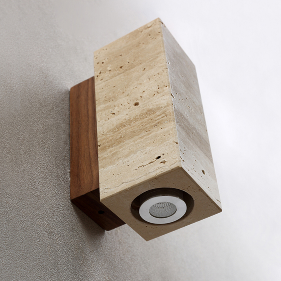 Elegant Natural Stone Wall Light – Compact LED Lighting for Your Home