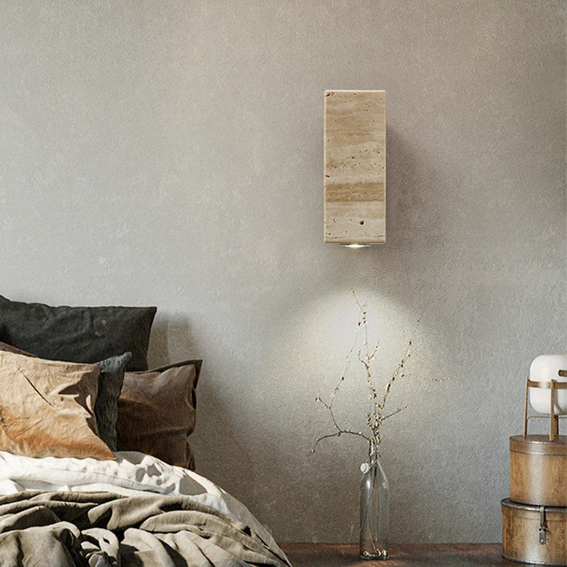 Elegant Natural Stone Wall Light – Compact LED Lighting for Your Home