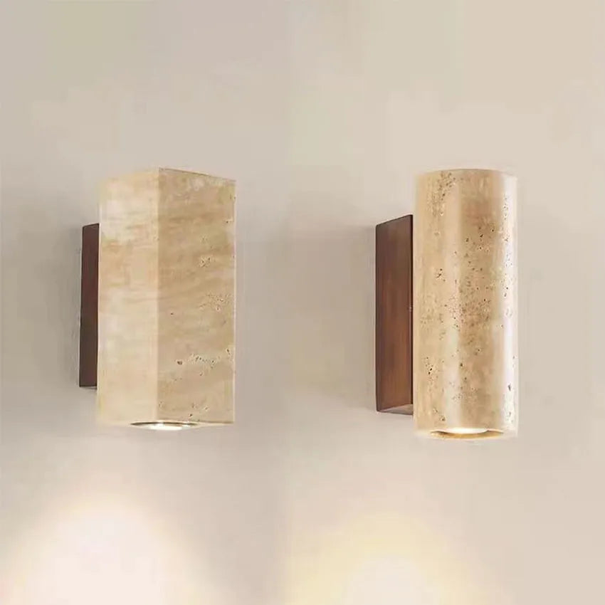 Elegant Natural Stone Wall Light – Compact LED Lighting for Your Home