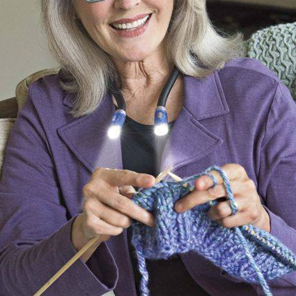 Wearable Neck Light with LED for Knitting, Crocheting and Reading – Hands-Free Light