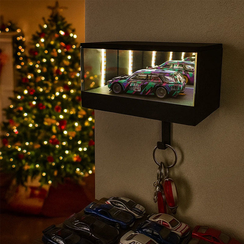 Wandmontierter Schlüsselhalter mit LED-Beleuchtung für die Garage