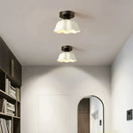 Elegant pendant lamp made of ceramic and glass for modern living