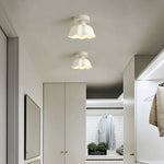 Elegant pendant lamp made of ceramic and glass for modern living