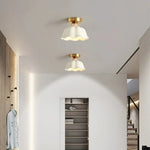 Elegant pendant lamp made of ceramic and glass for modern living